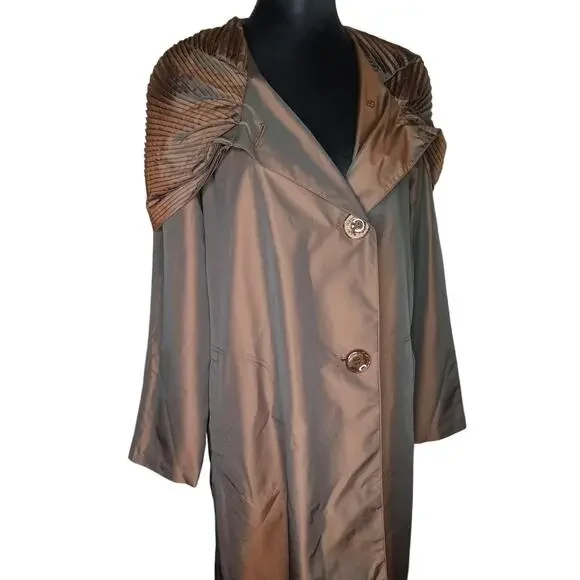 PORTRAIT Rich Bronze/Sienna Elegant Mid-Length Coat (NWT) - Med - Picture 5 of 7